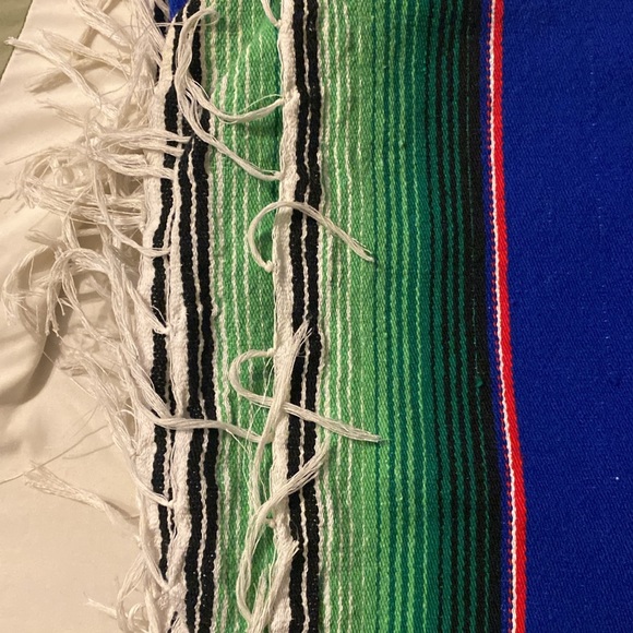 Made in Mexico Colorful Serape Blanket - Picture 7 of 7